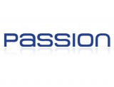 Passion Lubricants Blue Text Logo with Shadow on White with No Border 390 x 300
