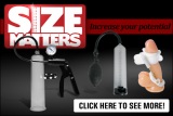 Size Matters Ad Banner Black 450 x 300