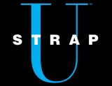 Strap U Logo Blue on Black 390 x 300